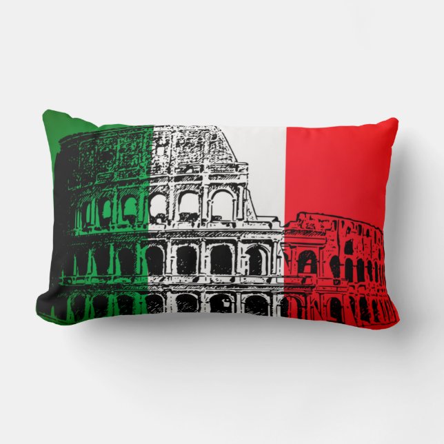 Italienisches Flag Throw PIllow Lendenkissen (Vorderseite)