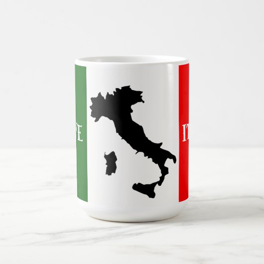 Italienisches Flag- und Kartendesign Kaffeetasse (Mittel)