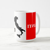 Italienisches Flag- und Kartendesign Kaffeetasse (VorderseiteRechts)