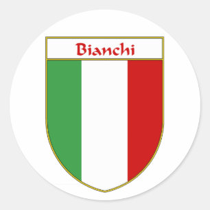 Italienisches Flaggen-Schild Bianchis Runder Aufkleber