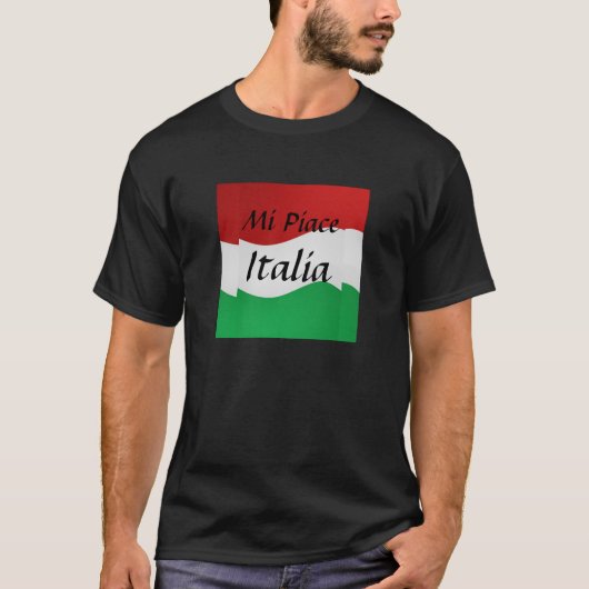 Italienisches Flaggen-Shirt MI Piace Italien T-Shirt (Vorderseite)