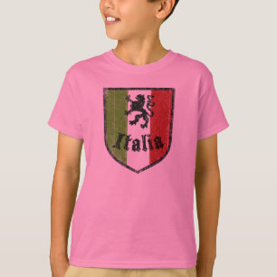 Italienisches Flaggen-Wappen Kinder T-Shirt