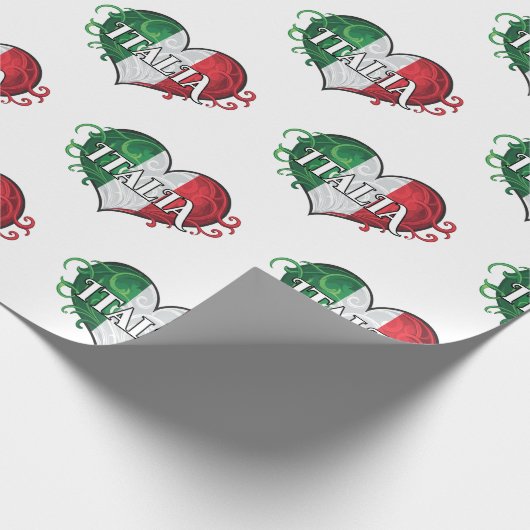 Italienisches Flaggendesign Geschenkpapier (Ecke)