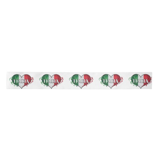 Italienisches Flaggendesign Satinband (Vorderseite)
