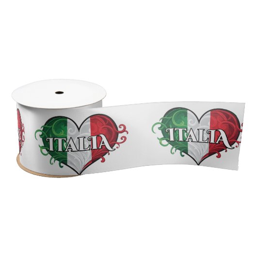 Italienisches Flaggendesign Satinband (Spule)