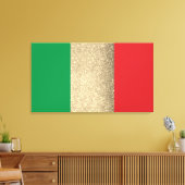 Italienisches Flaggengold Leinwanddruck (Insitu (Wohnzimmer))