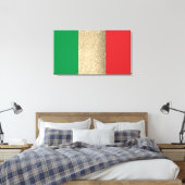 Italienisches Flaggengold Leinwanddruck (Insitu (Schlafzimmer))