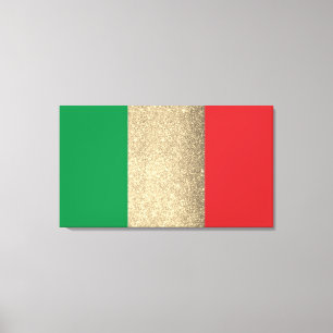 Italienisches Flaggengold Leinwanddruck