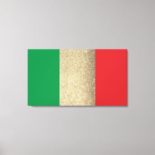 Italienisches Flaggengold Leinwanddruck (Vorderseite)