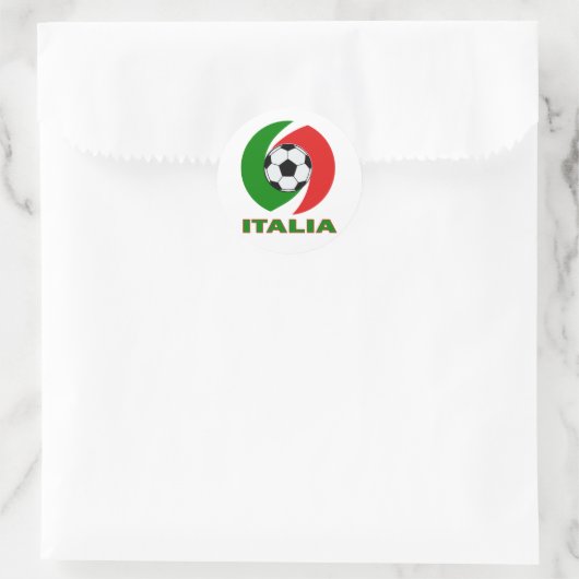 Italienisches Flaggengrundlagendesign Runder Aufkleber (Tasche)