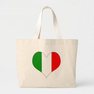 Italienisches Flaggenherz Jumbo Stoffbeutel