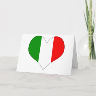 Italienisches Flaggenherz Karte