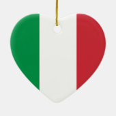 Italienisches Flaggenherz Keramik Ornament (Hinten)