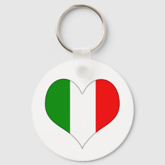 Italienisches Flaggenherz Schlüsselanhänger