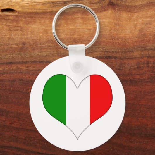 Italienisches Flaggenherz Schlüsselanhänger (Vorderseite)