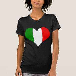 Italienisches Flaggenherz T-Shirt