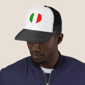 Italienisches Flaggenherz Truckerkappe (Beispiel)