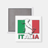 Italienisches Flaggenland Magnet (Vorderseite/Rückseite)