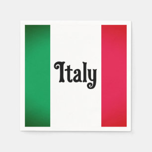 Italienisches Flaggenpapier Napkins Serviette