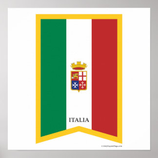 Italienisches Flaggenplakat für Little Italy New Y Poster