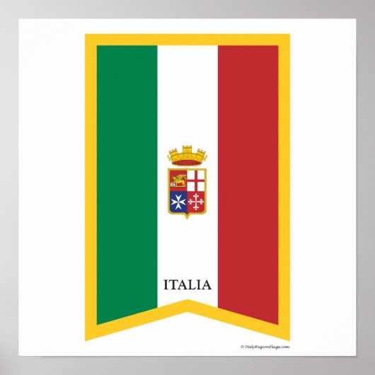 Italienisches Flaggenplakat für Little Italy New Y Poster (Vorne)