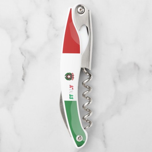 Italienisches Flaggenzeichen Kellnermesser (Rückseite)