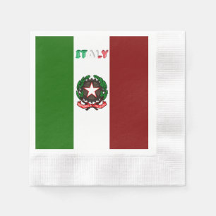 Italienisches Flaggenzeichen Serviette