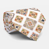 Italienisches Fliesenmuster Krawatte (Gerollt)