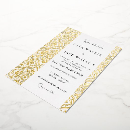 Italienisches Fliesenmuster (Retro-Dotted) Folieneinladung (Gedreht)