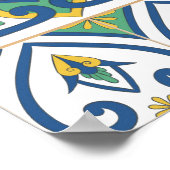 Italienisches Fliesenmuster - sizilianische Kerami Poster (Ecke)