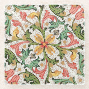 Italienisches florentinisches Flourishes-Muster Glasuntersetzer