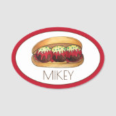 Italienisches Food Meatball Sub Sandwich Restauran Namensschild (Vorderseite)