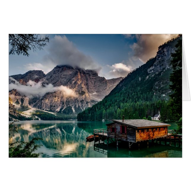 Italienisches Foto Bergsee Landschaft (Vorderseite (Horizontal))