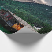 Italienisches Foto Bergsee Landschaft Geschenkpapier (Ecke)