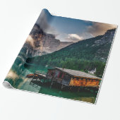 Italienisches Foto Bergsee Landschaft Geschenkpapier (Ungerollt)