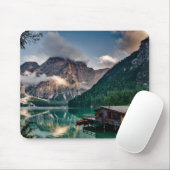 Italienisches Foto Bergsee Landschaft Mousepad (Mit Mouse)