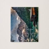 Italienisches Foto Bergsee Landschaft Puzzle (Vertikal)