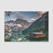 Italienisches Foto Bergsee Landschaft Seidenpapier (Vorderseite)