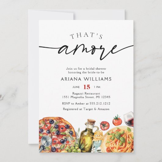 Italienisches Foto-Brautparty Einladung (Vorderseite)