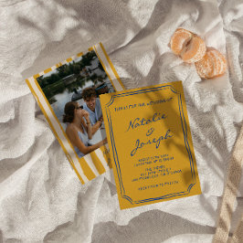 Italienisches Foto mit Pinstripes Einladung