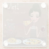 Italienisches Frühstück Glasuntersetzer (Rückseite)