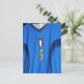 Italienisches Fußball-Shirt Postkarte (Stehend Vorderseite)