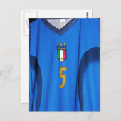 Italienisches Fußball-Shirt Postkarte (Vorne/Hinten)