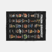 Italienisches Gehirn Rot Italienisches Brainrot Fu Fleecedecke (Vorderseite (Horizontal))