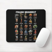 Italienisches Gehirn Rot Italienisches Brainrot Fu Mousepad (Mit Mouse)