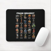 Italienisches Gehirn Rot Italienisches Brainrot Fu Mousepad (Mit Mouse)