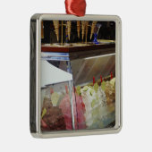 Italienisches gelato im Einkommen Silbernes Ornament (Rechts)