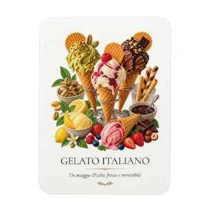 Italienisches Gelato – Vintage italienisches Desse Magnet
