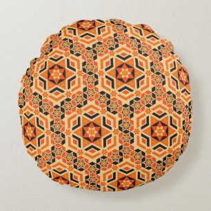 Italienisches geometrisches Muster, Vintages Mosai Rundes Kissen
