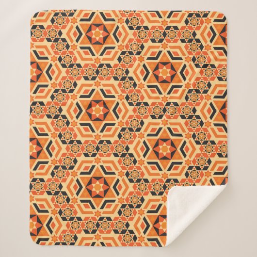 Italienisches geometrisches Muster, Vintages Mosai Sherpadecke (Vorderseite)